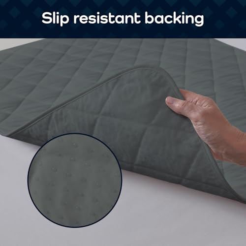Alèse imperméable lit double matelas antidérapant gris GuardedSleep - 5
