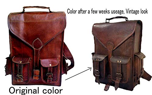 Jaald JLD28 Convertible Leather 15.6 Inch Laptop Bag Backpack Messenger Bag Office Briefcase thumb #3