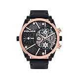 police herrenuhren armband Schwarzes Edelstahlgehäuse mit einem Durchmesser von 51mm