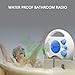SUNGOOYUE Shower Radio, AM FM Water Proof Portable Radio with Electronic Tuning for Bathroom, Blue