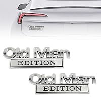 Old Man Edition Auto-Emblem, 2PCS Old Man Edition Emblem, 3D-Metall-Aufkleber, Autoaufkleber für Männer, Auto Aufkleber Lustige, für Kotflügel, Heckklappe, Stoßstange, Namensschild