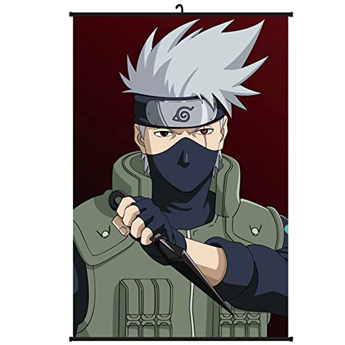 BESTZY Naruto Poster Kakashi Wallscroll Anime Pintura Colgante Pancarta Decorativa para Pared,...