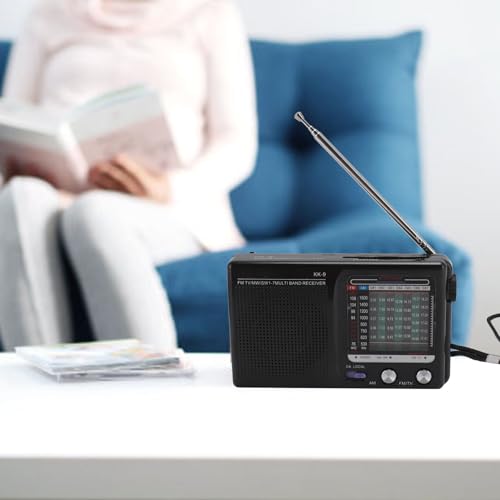 Rádio portátil AM FM SW, rádio digital de ondas curtas com leitor de MP3, mini rádio, transistor de