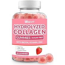 Collagen Gummies for Women, Hydrolyzed Collagen Peptides Gummies with Biotin, Collagen Supplements Gummy with Vitamin B12, C, D, Zinc for Hair Skin Nail