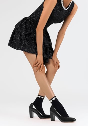 Castamere Womens High Chunky Block Heel Round Toe Pumps Slip-on Prom Dress Patent Leather 3.2 Inches Heels3