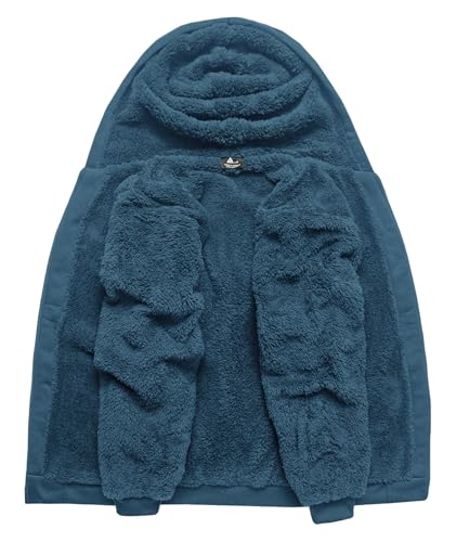 Image of SCODI Hoodies for Men Heavyweight Fleece Sweatshirt - Full Zip Up Thick Sherpa Lined Hooded Sweatshirts