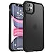 Rutsch Matte günstig Kaufen-Kmofizle Handyhülle für iPhone 11 Hülle mit Schutzfolie, [Transluzente Matte] Stoßfeste Kratzfeste Schutzhülle, [Anti-Fingerabdruck] rutschfeste Handyhülle iPhone 11, Schwarz