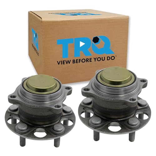 Image of TRQ 2 Piece Rear Wheel Bearing & Hub Assembly Set with ABS Sensor Compatible with 2014-2016 Acura MDX