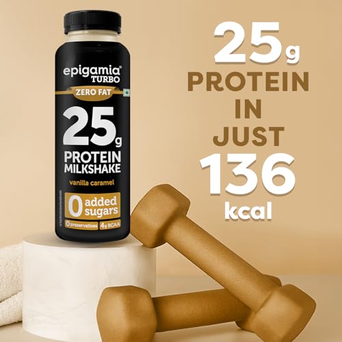 Image of Vanilla-Caramel Turbo 25 gram Protein Milkshake - 250 mL
