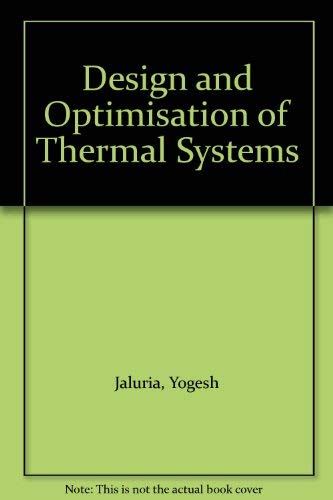 Buy Design and Optimisation of Thermal Systems Book Online at Low ...
