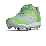 Boombah Viper Pureknit Men's Molded Cleat Smoke Gray/Lime Green/White/Gray - Size 7