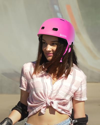 Image of OutdoorMaster Skateboard Cycling Helmet - Two Removable Liners Ventilation Multi-Sport Scooter Roller Skate Inline Skating for Kids, Youth & Adults - L - Sorbet