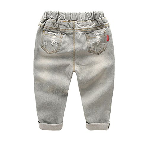 Fashion Boys Korean Style Ripped Casual Elastic Jeans2