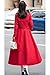 ebossy Women's Double Breasted Duster Trench Coat Slim Full Length Maxi Long Overcoat (Medium, Red)