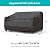 BROSYDA Patio Sofa Cover Waterproof, Heavy Duty 2-Seater Outdoor Couch Cover Patio Furniture Covers with Air Vent and Handles, 60" L×42" D×30" H, Black