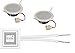 Produktbild Berker Unterputz Radio (Einbauradio) 28848989 Komplett-Set polarweiß glänzend + 2 x Deckenlautsprecher/Einbaulautsprecher + 20 Meter Lautsprecherkabel 2x0,75 mm² - UKW-Radio mit RDS-Anzeige