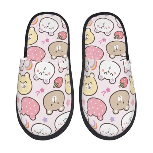 Cute Cartoon Bear Face Slippers for Women Fuzzy House Shoes Anti-Skid Indoor Slipper Gifts for Women Mom Ladies2