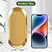 Oungy 6 Pack Gold Tray Inch Stainless Steel Oval Jewelry Dish Gold Serving Trays Perfume Trays Towel Gold Trays for Decor Vanity Dresser Counter Bathroom