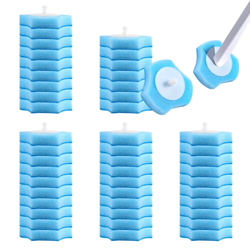 Caoruiy Disposable Toilet Cleaning System Disposable Toilet Flushable Refill Brush Flushable Refills - 48 Refills