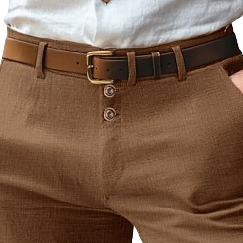 Shorts básicos para hombre de lino y algodón miniatura 2