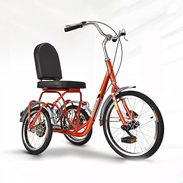 3 Wheel Bikes Triciclo Adultos Bicicleta Tres Ruedas Hombres, Mujeres, Personas Mayores, jóvenes, Bicicleta Urbana Moderna y Sencilla, Triciclo, Bicicleta, Asiento con Respaldo Ajustable, Ciclismo
