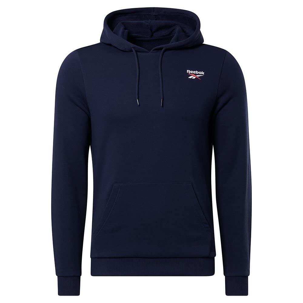 Reebok Men's Identity French Terry Logo Pullover Hoodie, Vector Navy, XS