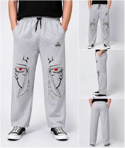 Image of Men's Baggy Track Pants | Loose Fit Athletic Joggers for Gym, Running & Casual Wear | Breathable Comfort Sweatpants with Elastic Waist & Pockets