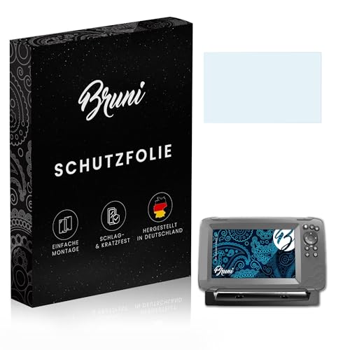 Bruni Schutzfolie kompatibel mit Lowrance Hook2 7x Folie, glasklare Displayschutzfolie (2X)