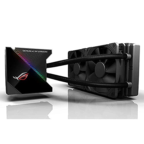 ASUS ROG Ryujin 240 All-in-One CPU-Wasserkühlung (1,77 Zoll OLED-Display, Aura Sync RGB, Noctua iPPC 2000 PWM 2 x 120 mm Radiatorlüfter)