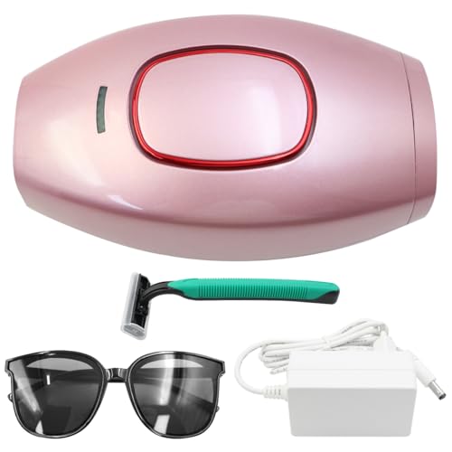 Sarini Depilación,Dispositivo de depilación,Dispositivo de depilación Permanente con 5 Niveles de energía,Depilación sin Dolor para Mujeres/Hombres,Depiladora para Rostro/piernas/Brazos/Cuerpo (Rosa)