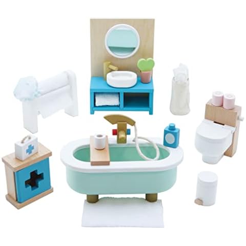 Le Toy Van - Wooden Daisylane Bathroom Dolls House Accessories Play Set For Dolls Houses | Dolls House Furniture Sets - Suitable For Ages 3+ Cover