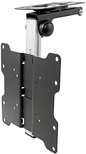 VIVO Manual Flip Down TV Ceiling Mount for 17 to 37 Flat Screens | Folding Tilt Pitched Roof and Under Cabinet Mounting for LCD TV and Monitors (MOUNT-M-FD37)