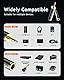 ANDTOBO 2er-Pack 1/4’’ auf 3,5 mm Stereo Reinkupfer Kopfhöreradapter, 3,5 mm (1/8 Zoll) Stopfen Stecker auf 6,35 mm (1/4 Zoll) Klinke weiblich Stereo Adapter für Kopfhörer, Amp Adapter - Schwarz