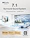 ULTIMEA 7.1Ch Soundbar with Dolby Atmos, APP Control, Surround Sound System for TV, 4 Wired Surround Speakers, Sound Bar for TV with 6.5