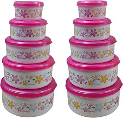 CSI INTERNATIONAL Plastic Storage Kitchen Container Grocery Jar Masala Box Idle For Food, Grain, Rice, Pasta, Spices (5) For Rs. 170 @ 72% off