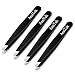 Tweezers Set, Anntuk Stainless Steel Slant Tip and Pointed Eyebrow Tweezers - Great Precision for Facial Hair, Ingrown Hair, Splinter, Tick Remover and Blackhead