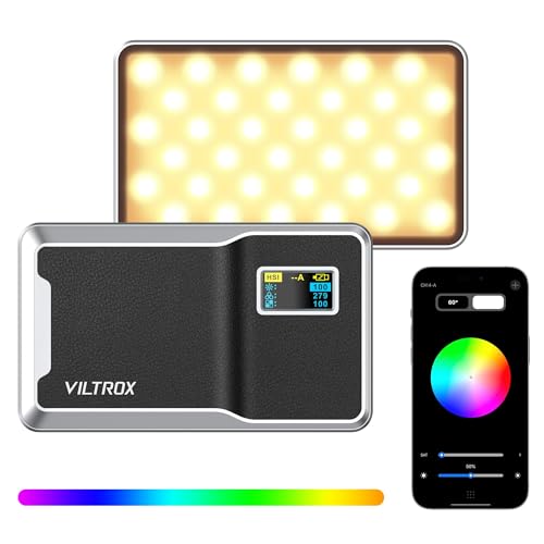 VILTROX 6000mAh RGB LEDrfICg Av 2500K-8500K Fx\ J rfICg  USB[d ^ y RGB gїp LED ʐ^BȅƖ rfI^ JCgpl Retro 08