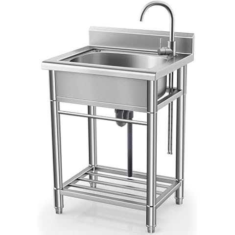 Utility Sink with Hot and Cold Water for Laundry Room Bathroom Cover