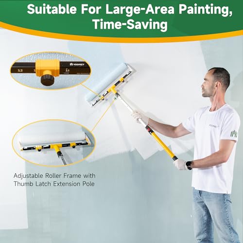 VOOMEY 23PC 18 Inch Paint Roller Kit,18" Paint Bucket, Small Paint Roller Set,Microfiber Paint Roller Covers,Paint Roller Extension Pole,Makes Working on Your Large Painting Projects Easy and Fast - Image 5