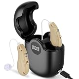 Aolso Amplificatore di Rumore, Amplificatore Audio Ricaricabile, Cancellazione del Rumore, Stazione di Ricarica USB, Vestibilità Ergonomica, Cuffie Senza Fili - Colore della Pelle