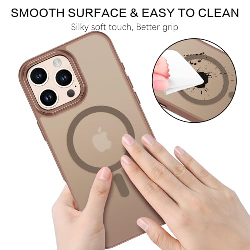 Image of BENTOBEN for iPhone 16 Pro Max Case 2024, Phone case iPhone 16 Pro Max Magnetic Case [Compatible with Mag Safe] Translucent Matte Shockproof Protective Cover 6.9 inch Desert Titanium