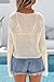 Arach&Cloz 2026 Spring Cover Up Fashion Bolero Shrugs for Women Linen Blend Summer Tie Front Sheer Mesh Tops Long Sleeves Soft Beach Short Cardigan for Bathing Suit Cute Cropped Clothes Apricot S