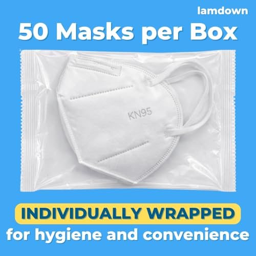 Image of (600-Pack) KN95 Face Masks, Individually Wrapped, Premium Disposable Dust Mask, White