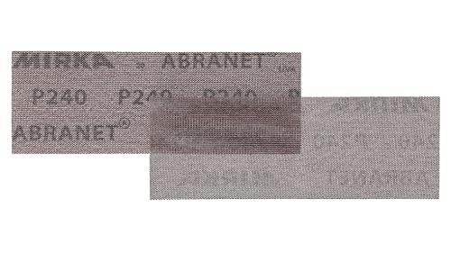 Mirka Abranet Net Sheets / 2 3/4 X 8 Inch/Grit 220 / Sandpaper Sanding Sheet Hook And Loop / 10 Pcs / ‎9A-150-220Rp #TOP2