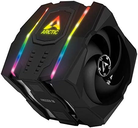 ARCTIC Freezer 50 – Multi Suitable Twin Tower CPU Cooler with A-RGB CPU Cooler for AMD and Intel, Two Stress-Optimised Followers, 6 Heatpipes, MX-4 Thermal Paste Included