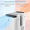 COSTWAY Climatiseur Mobile Silencieux 16000BTU, 5 EN 1,Refroidissement,Chauffage,Ventilateur,Déshumidificateur,Mode Nuit,Climatisation Rapide,Clim Mobile