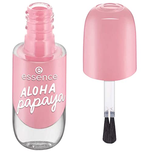 Image of Essence gel nail colour 38 ALOHA papaya, gel nail polish, high-shine finish, long-lasting colour, 8 ml