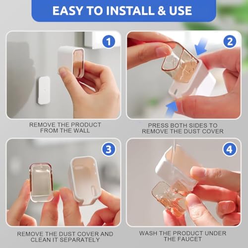 Image of Wall Mounted Toothbrush Holder with Dustproof Cover & Clear Window, Bathroom Toothbrush Organizer Stand for Toothpaste Storage Home Use (Pack of 2)
