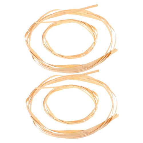 HAWILLOSCH DIY Bamboo Weaving Materials 4 Pack of Sturdy Strips for Flower Baskets Wedding Decor