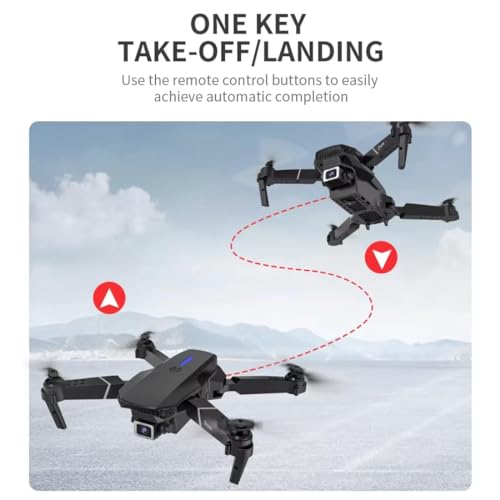 Image of E88 Drone with 1080P Camera 2 Batteries One Key Take Off Land Altitude Hold Automatic Avoidance Obstacles 360 Flip with Aerial Photography Drone Multicolor (E88 Double Battery)